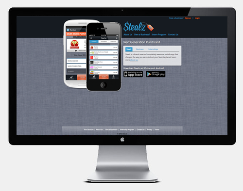 Stealz Marketing Site Screenshot